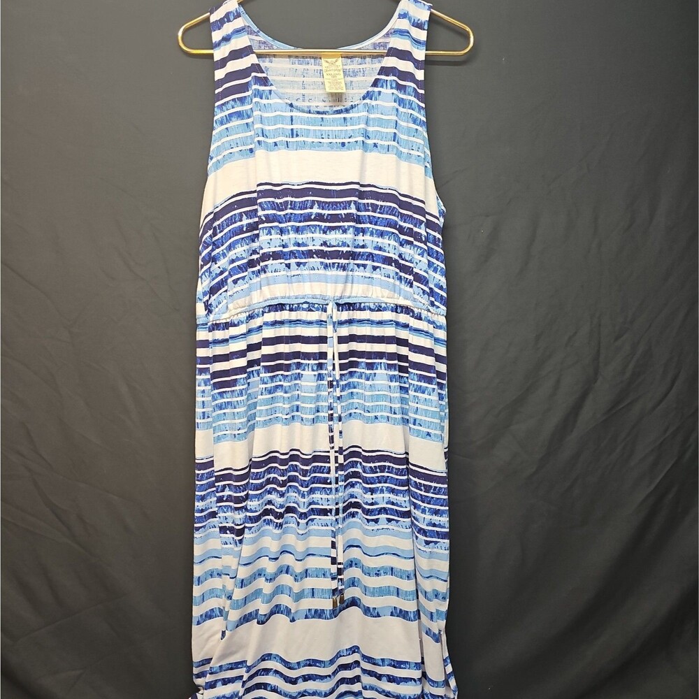 Faded Glory  Maxi Dress Women's XXL striped Sleeveless